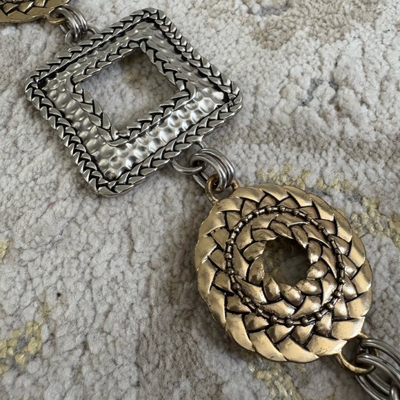 Chico’s Silver and Gold color Chain Belt - Picture 5 of 8